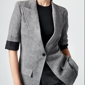 Smythe 3/4 Sleeve Blazer in Slate
